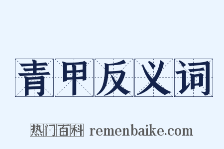 青甲反义词是什么意思的图片